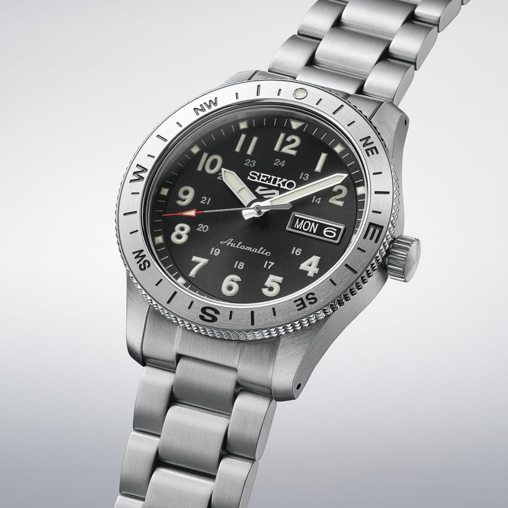 Seiko 5 Sport SS Auto Black Dial 41mm HDB006