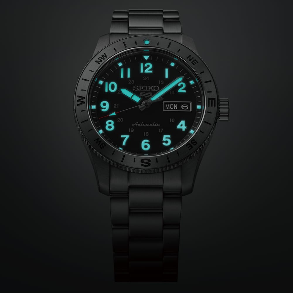 Seiko 5 Sport SS Auto Black Dial 41mm HDB006