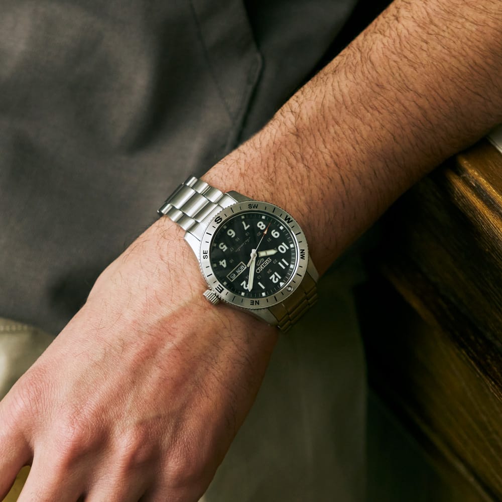 Seiko 5 Sport SS Auto Black Dial 41mm HDB006