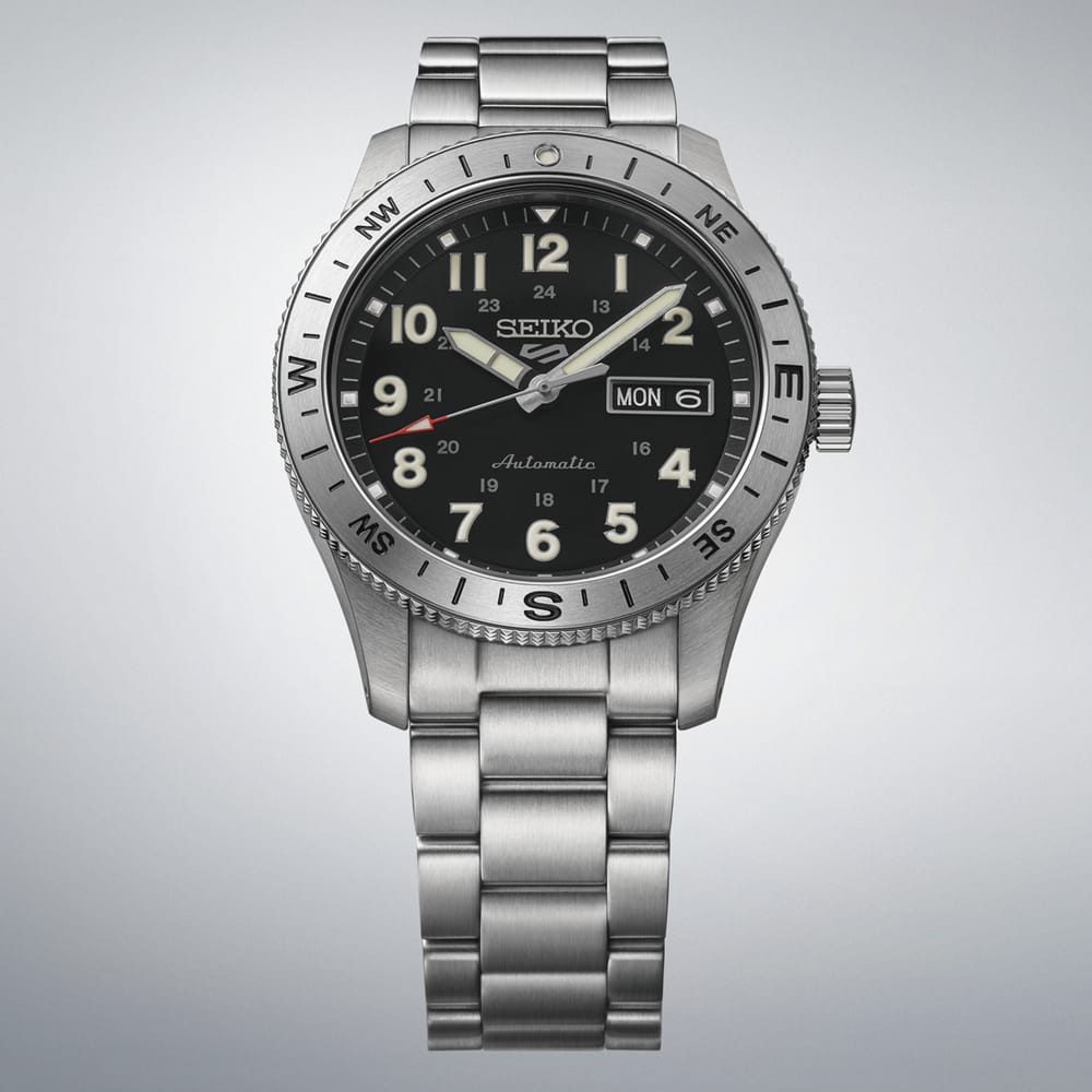 Seiko 5 Sport SS Auto Black Dial 41mm HDB006
