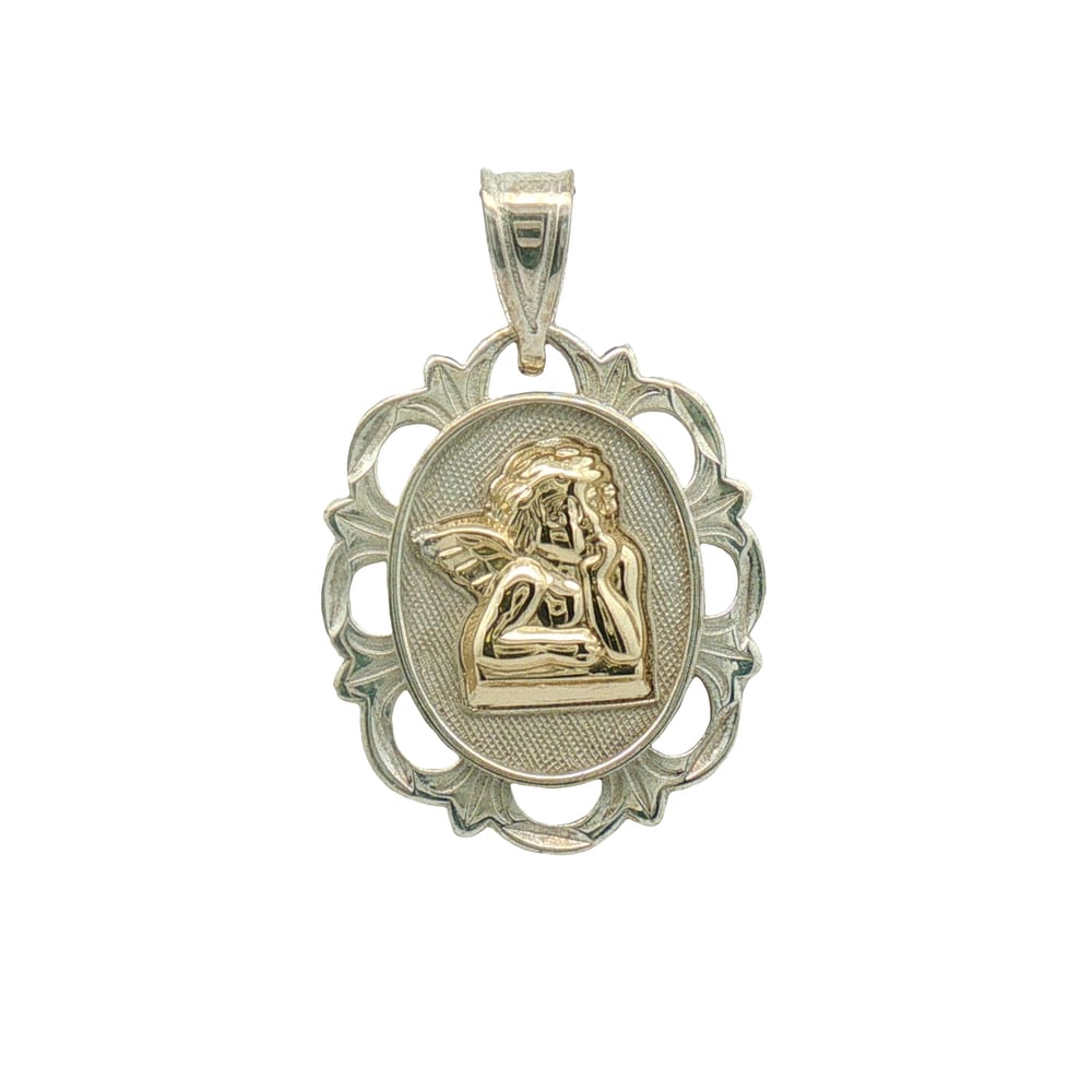 14K Yellow Gold Guardian Angel Charm