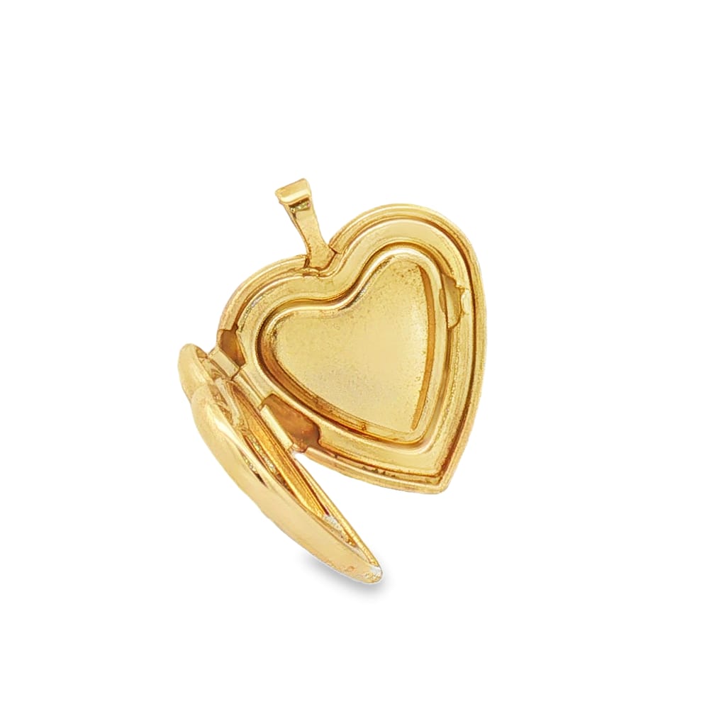 14K Gold Yellow Heart Locket