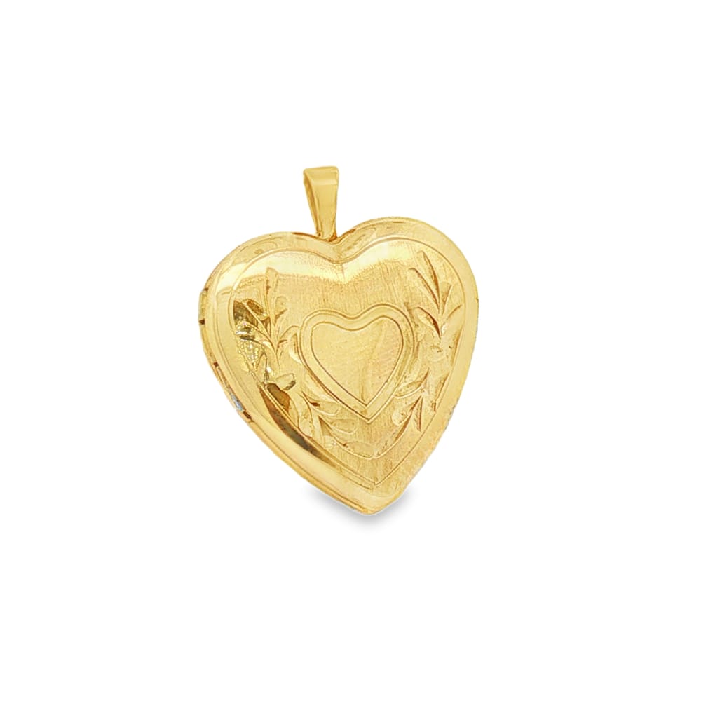 14K Gold Yellow Heart Locket