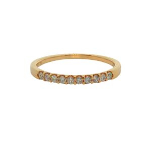 14K Yellow Gold Diamond Prong Set Band 0.20ctw