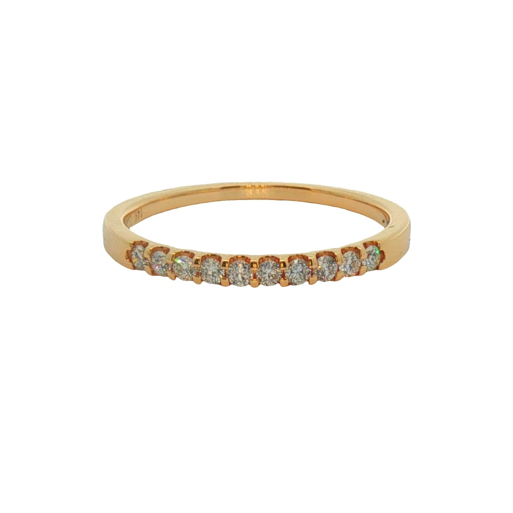 14K Yellow Gold Diamond Prong Set Band 0.20ctw