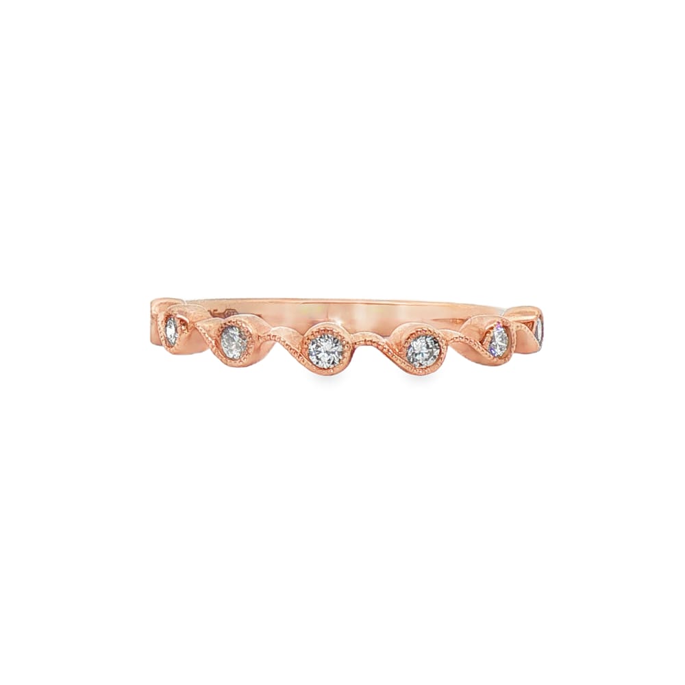 14K Rose Gold Stackable Diamond Ring