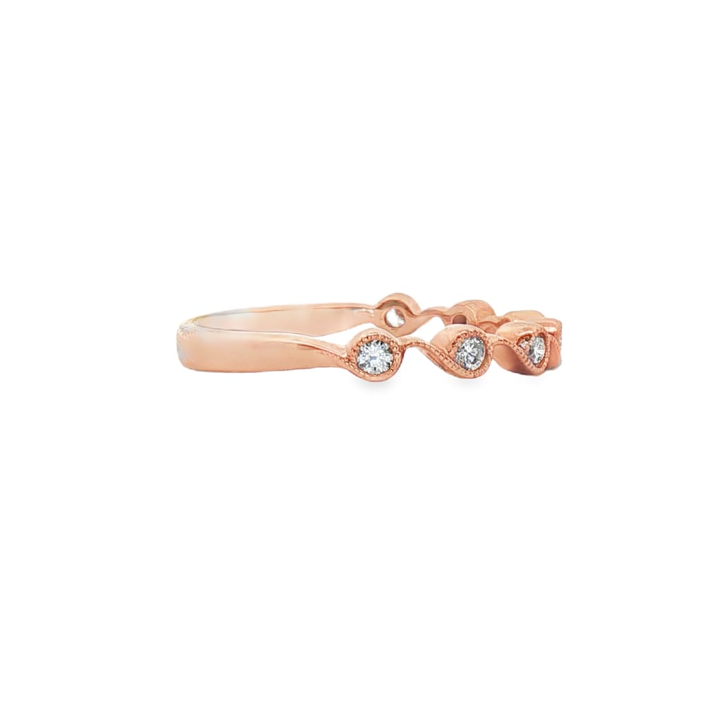 14K Rose Gold Stackable Diamond Ring