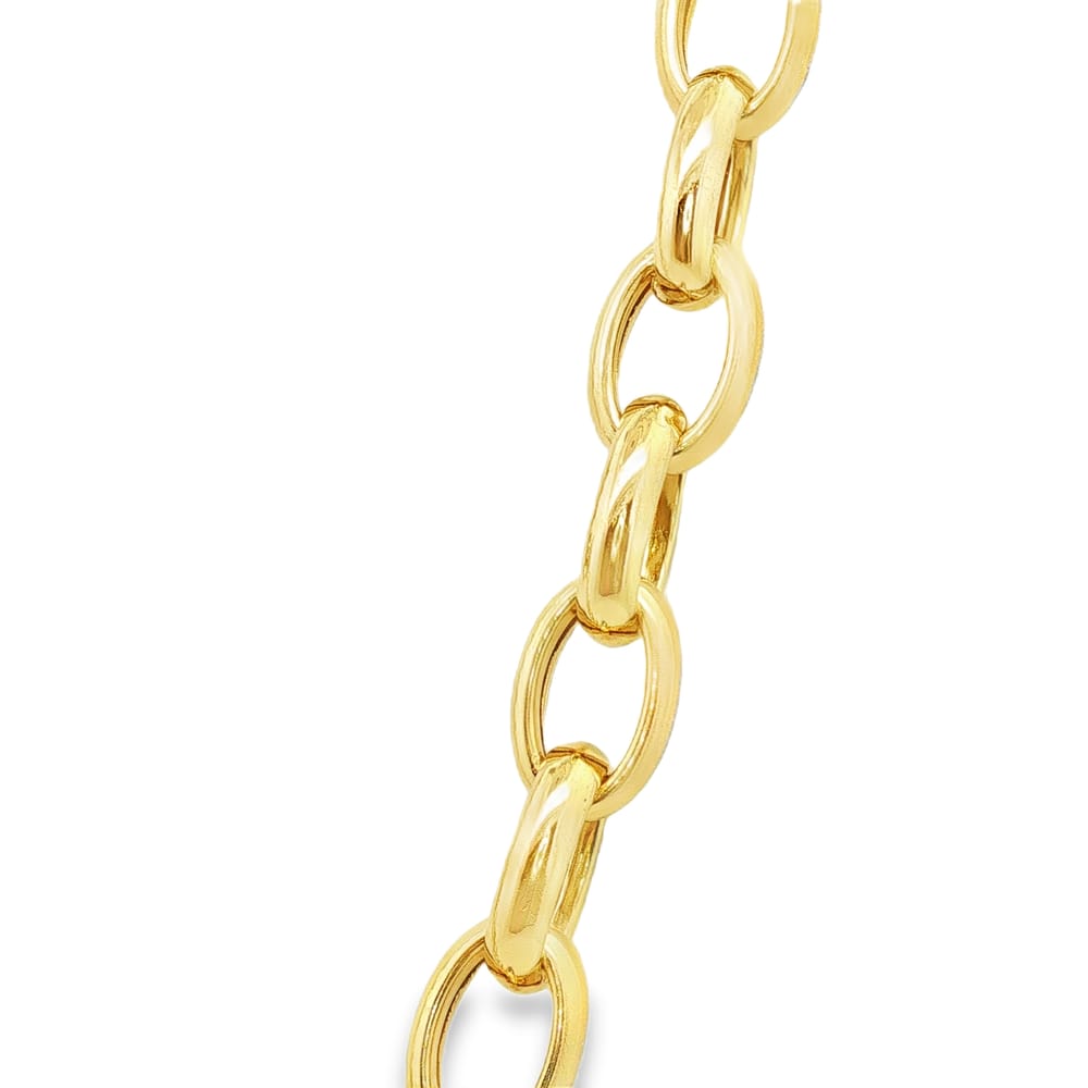 18" Franco Stellari Yellow Gold Oval Link Necklace 17.19g