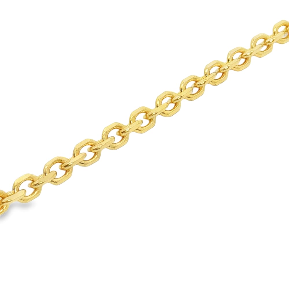 14K Yellow Gold 24-Inch 3.1mm Diamond-Cut Cable Chain 13.69g