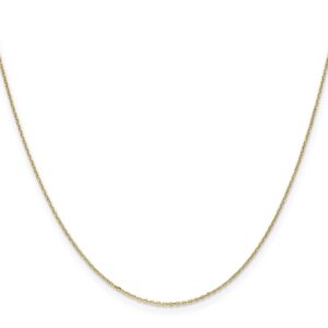 14K 18" YG .8mm Dia-Cut Cable Chain 1.03g