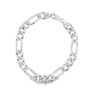 13-00722 Bracelet Sterling 8" D/C Figaro 18.8 grams