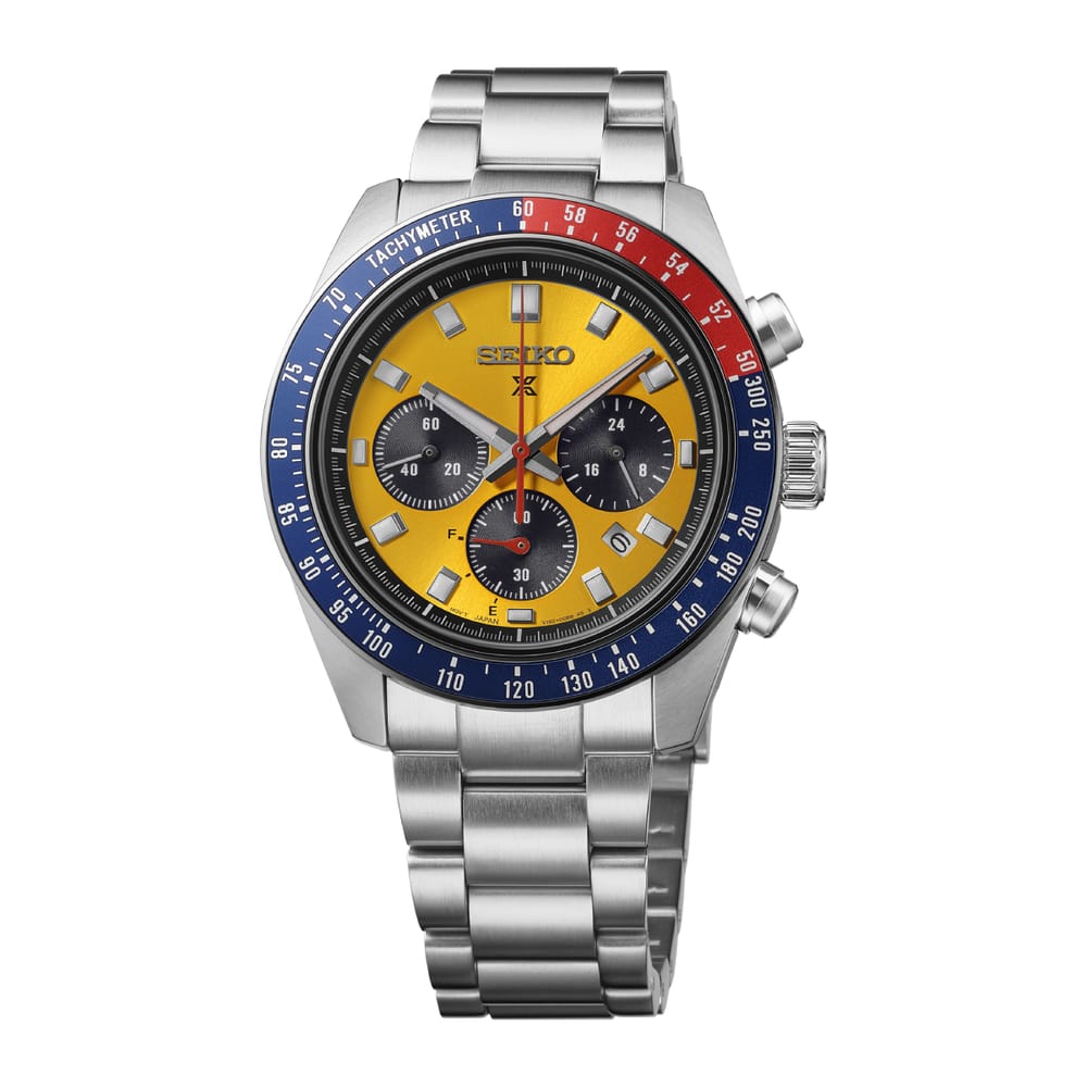 Seiko Prospex Speedtimer Solar Watch HBJ004 - Men's 41mm Stainless Steel