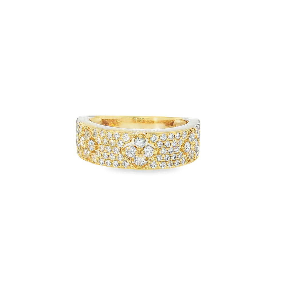 14KT YG (82) RD Dia .74ct 5.11g size 7