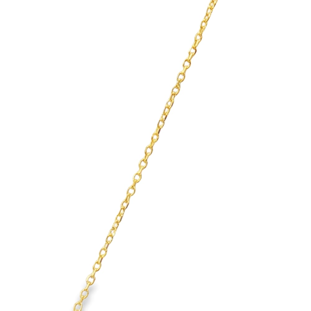 14K Yellow Gold Diamond and Emerald Pendant with 25 Stones Total Weight 0.14ctw