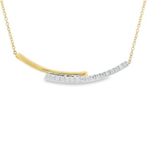 14k Two Tone, .19 Dia, Necklace