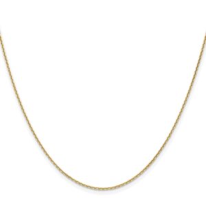 14K Yellow Gold 1.2mm Diamond Cut Round Cable Chain - 20 Inches