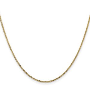 14K Yellow Gold 1.45mm Solid Diamond-Cut Cable Chain - 20 Inches