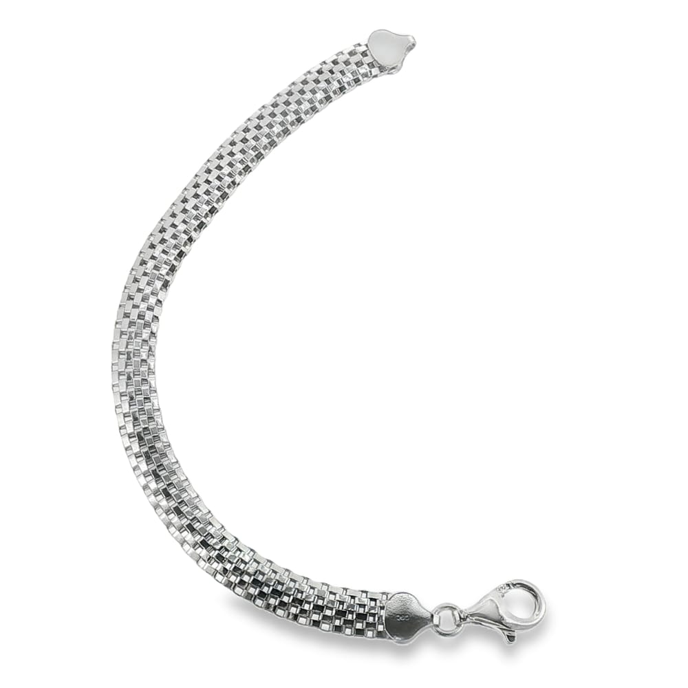 Franco Stellari Women’s .925 Silver Checker Bracelet