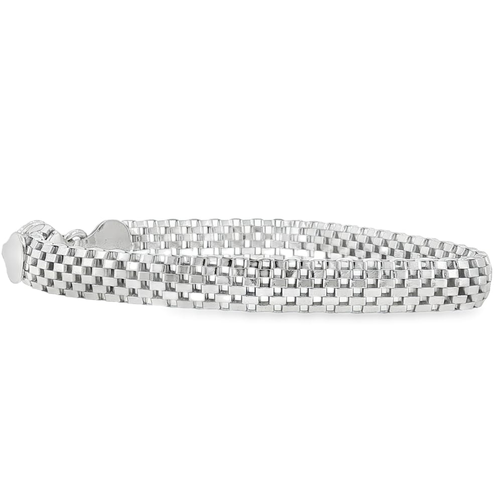 Franco Stellari Women’s .925 Silver Checker Bracelet