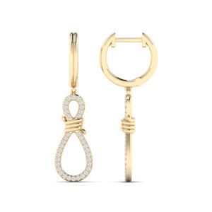 14K Yellow Gold Diamond Tassel Earrings - 0.25ctw - 2.93g