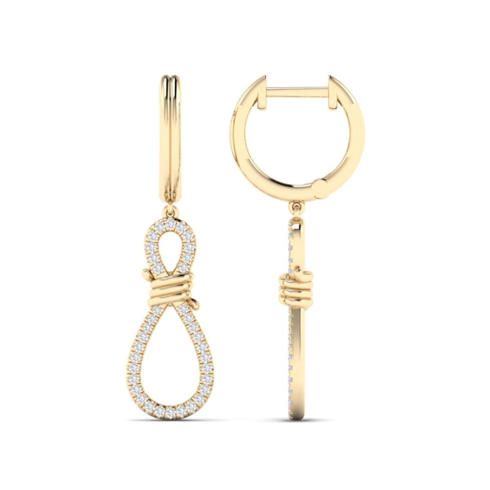 14K Yellow Gold Diamond Tassel Earrings - 0.25ctw - 2.93g