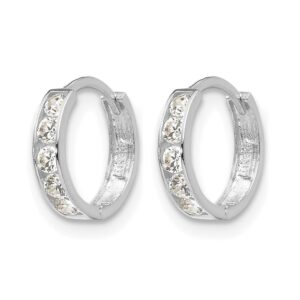 14K White Gold Cubic Zirconia Stud Earrings