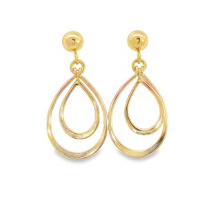 14K Yellow Gold Earrings 1.26g Weight