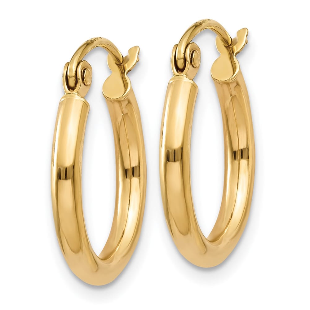 14K Yellow Gold Polished Women's Earrings 0.82g