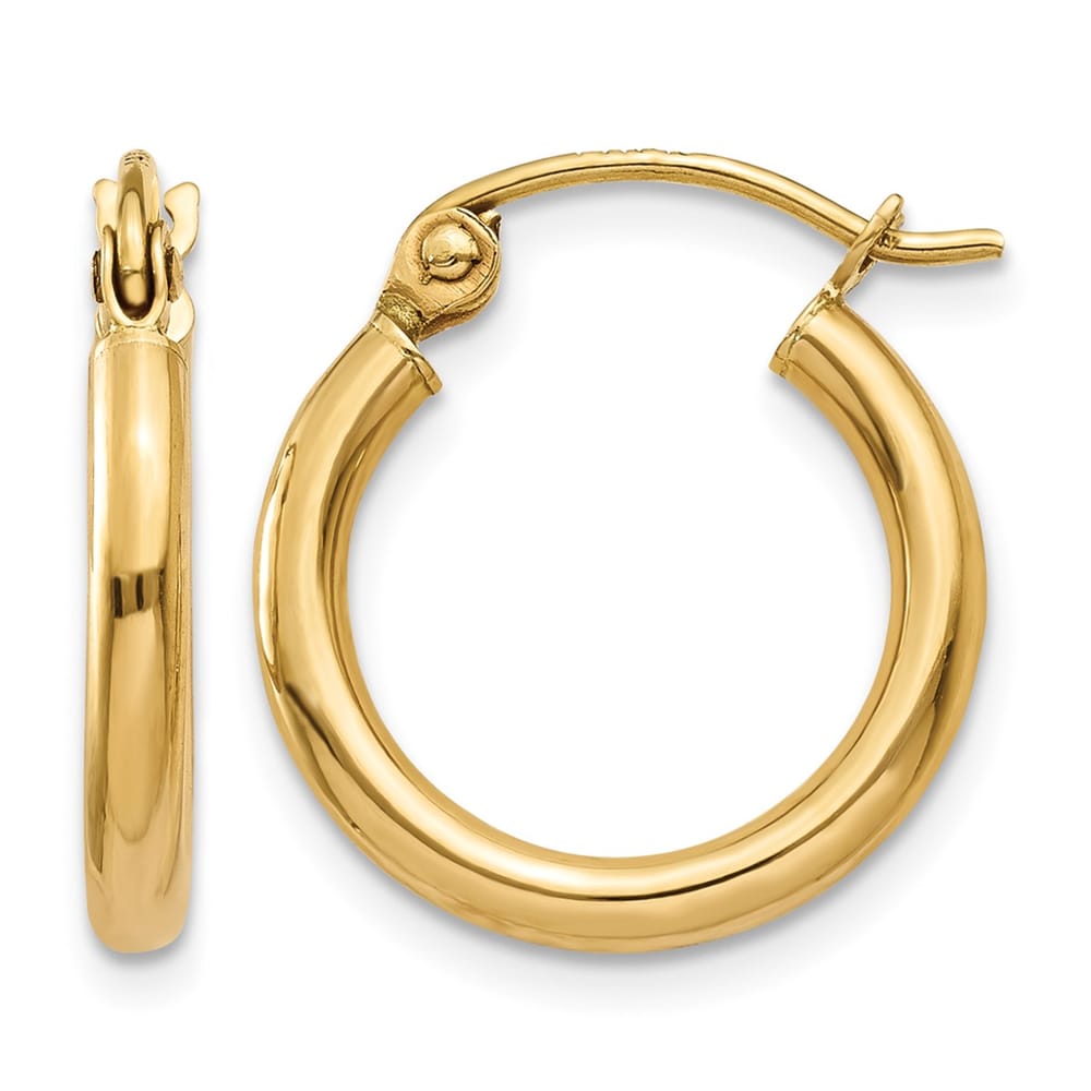 14K Yellow Gold Polished Women's Earrings 0.82g