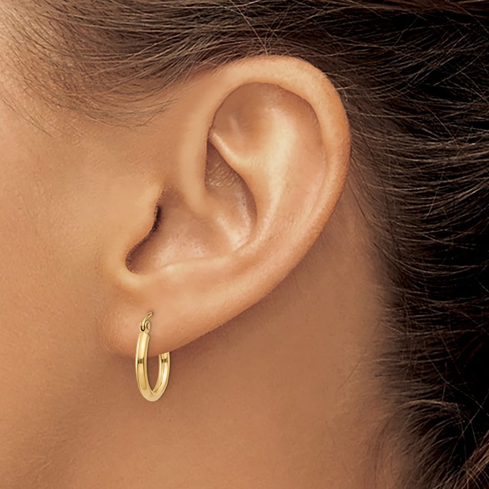 14K Yellow Gold Polished Women's Earrings 0.82g