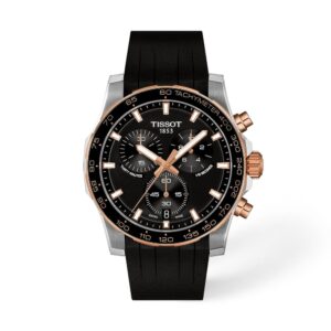 Tissot Supersport Quartz Men's Watch with PVD Coating and Rubber Strap